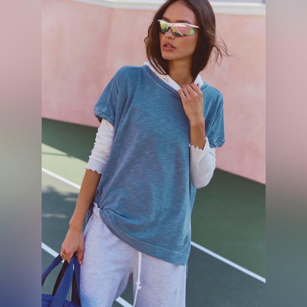 Free People Movement ~ Nomadic Tee ~ NWT 
Medium ~ Blue Indigo